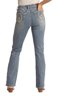 Mid Rise Stretch Bootcut Jeans (RRWD4MR0XQ)