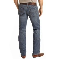 Hooey Men's Revolver Slim Fit Straight Leg Jeans