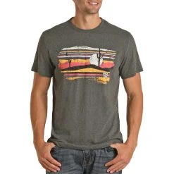 Rock & Roll Cowboy Men's Desert Graphic T-Shirt