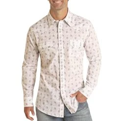 Rock & Roll Cowboy Men's Floral Print Snap Shirt