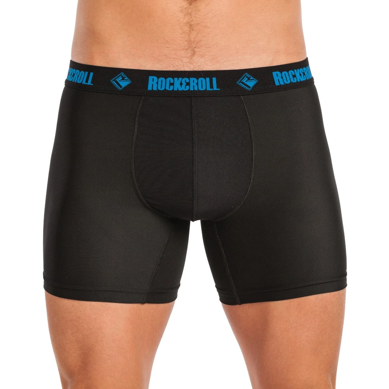 Performance Boxer Brief - Black And Blue #U6-8958 1 Performance Boxer Brief - Black And Blue #U6-8958