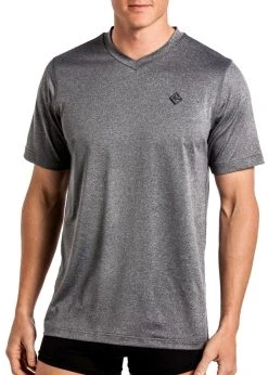 Performance V-Neck T-Shirt - Charcoal Heather #UV-8768