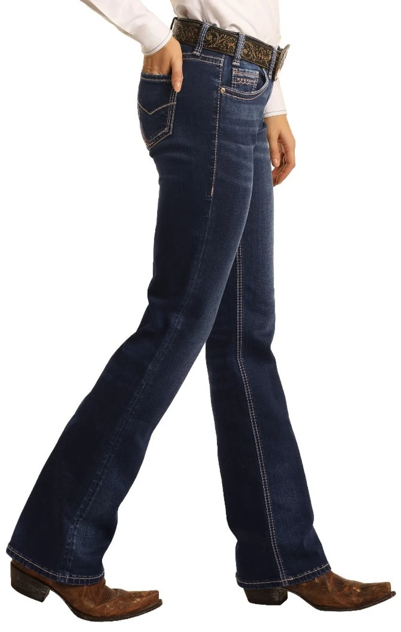 Mid Rise Extra Stretch Bootcut Riding Jeans #W7-4166 2 Mid Rise Extra Stretch Bootcut Riding Jeans #W7-4166 - Image 2