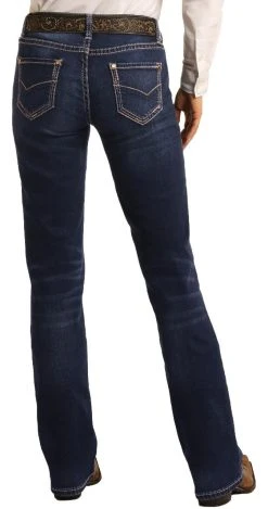 Mid Rise Extra Stretch Bootcut Riding Jeans #W7-4166
