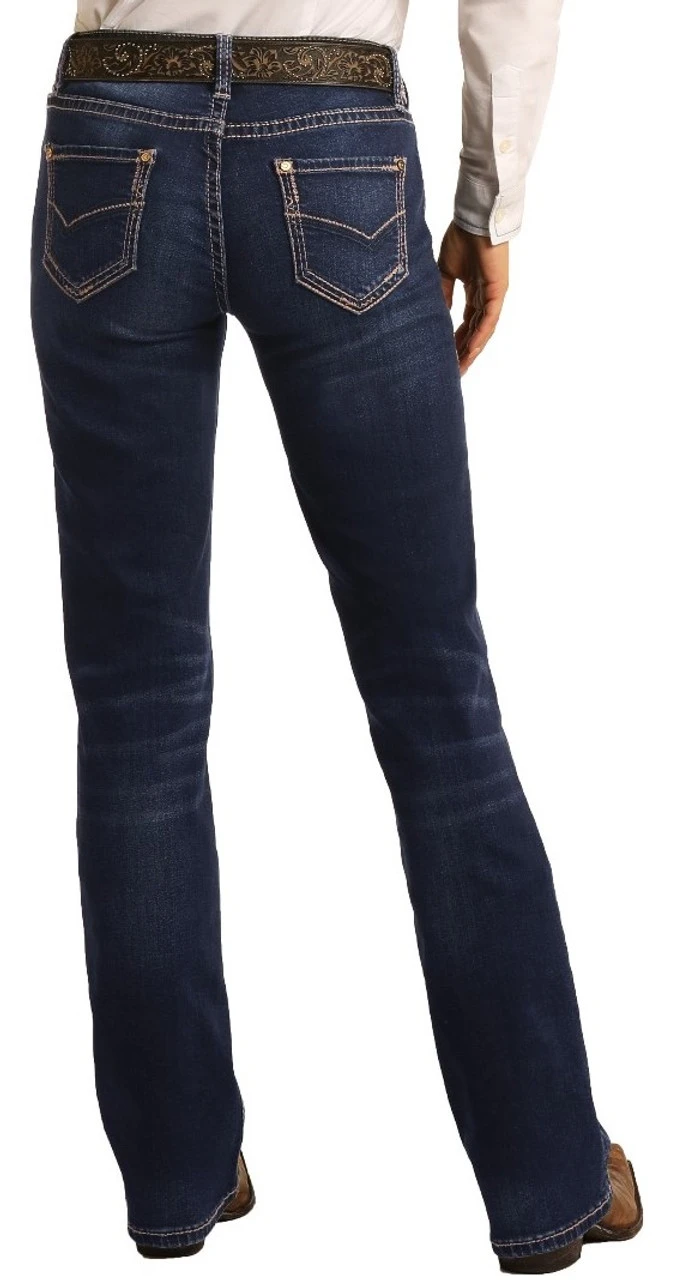 Mid Rise Extra Stretch Bootcut Riding Jeans #W7-4166 1 Mid Rise Extra Stretch Bootcut Riding Jeans #W7-4166